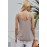 Apricot Spaghetti Strap Buttoned Tank Top