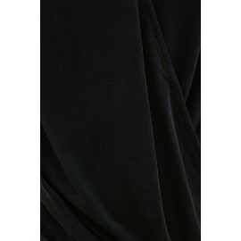 Black Surplice V Neck Tank